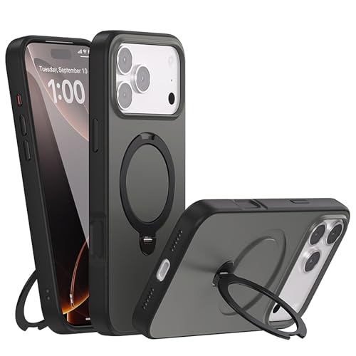 Coque magnétique iPhone 17 Pro Max béquille rotative protection antichoc chargement sans fil
