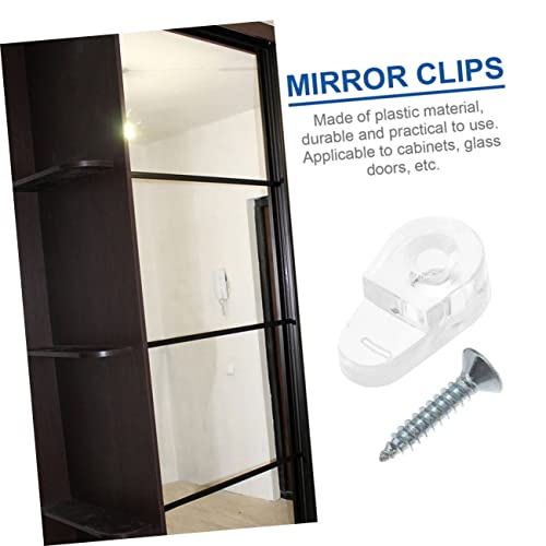 Image of UKCOCO 50pcs Mirror Hangers for The Wall Heavy Duty Heavy Mirror Hanging Kit Heavy Duty Hook Hanging Racks for Clothes Heavy Duty Heavy Duty Clothes Hanging Kit Door Hardware Abs Glass, Transparent 2