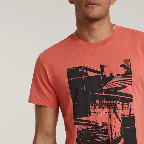 G Star Homme T Shirt JMW Building finch htr D24686 336 G392 - vue 5