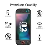 amFilm OneTouch szkło osłona ekranu zaprojektowana dla Nintendo Switch 2 model 2025 - z zestawem automatycznego wyrównania, bez pęcherzyków powietrza [2-pak]