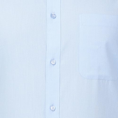 Image of Raymond Men Cotton Slim Fit Structure Pattern Semi Cut Away Collar Formal Shirt