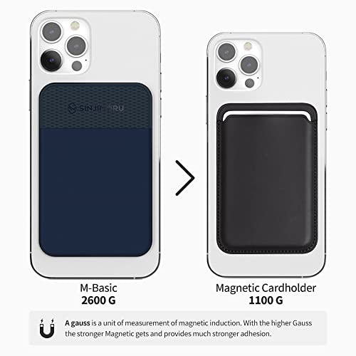 Sinjimoru for MagSafe Wallet Strong Magnetic Wallet for iPhone 16 15 14 13 12, Stretchy Magnetic Card Holder for IDs Cash - Image 3