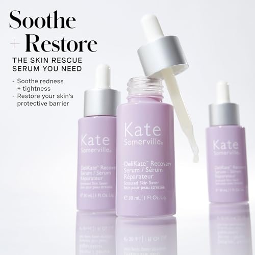 Image of Kate Somerville DeliKate Recovery Serum, 1 Fl Oz | Clinically Formulated Hydrating Treatment, Irritation and Redness Relief for Stressed or Sensitive Skin