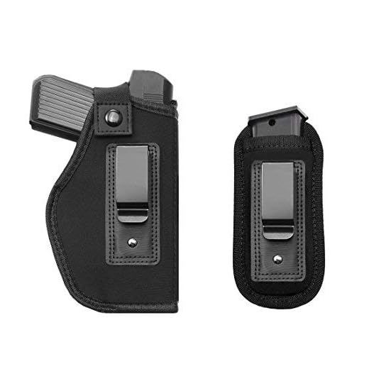 TACwolf Universal Magazine IWB Holster for Concealed Carry Pouch Single Double Stack Inside The Waistband Fits Firearms Glock 19 17 26 27 43 S&W M&P Shield 9/40 1911 Taurus PT111 G2 Sig Sauer Ruger