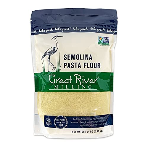 Great River Milling, Semolina Pasta Flour, Non-Organic, 24 Ounces (Pack Of 4) #TOP1