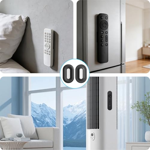 Menibeuty 5 Stück Magnetischer Fernbedienungshalter, Wandhalterung, Lochfrei Silikon-Fernbedienung, Halterung Controller TV Zubehör, für TV-Rückseite Klimaanlage sowie Ventilator(Schwarz) – Bild 8