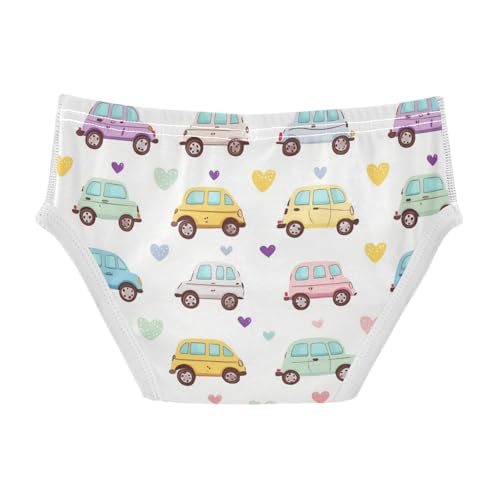 Wusikd Cute Boys' Underwear Cotton Cars Heart Boys Briefs Soft Toddler Underwear 2T2