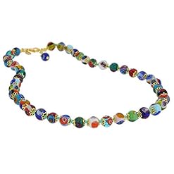 GlassOfVenice Multicolor Murano Glass Mosaic Necklace