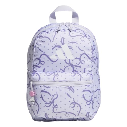 adidas Mini mochila Kids Gotta Have It para meninas e meninos – mochila escolar, 10L, estampa de laço, roxo congelado/branco, tamanho único