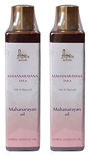 MAHANARAYANA Oil - 200ml (USDA Certified Organic) | Ayurvedic Herbal Massage Oil Made with 100% Certified Organic ayurvedic Herbs (Pack of 2 Bottles) by Gopala Ayurveda