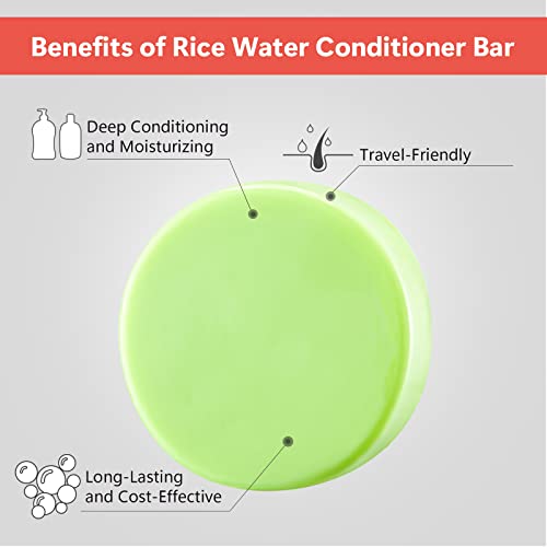 Ikimi Rice Water Shampoo And Conditioner Bar Set For Hair Growth, 100G Shampoo Bar And 80G Conditioner Bar Made With Rice Water And Plant Extracts #TOP4