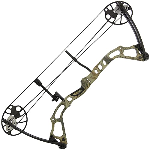 Mirage 15-70lbs Adjustable Power & Draw Compound Archery Bow Target Practice Shooting 300FPS - Image 3