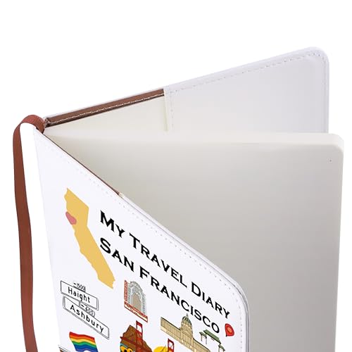 LQRI San Francisco Travel Gift San Francisco Trip Souvenir Leather Notebook San Francisco Vacation J