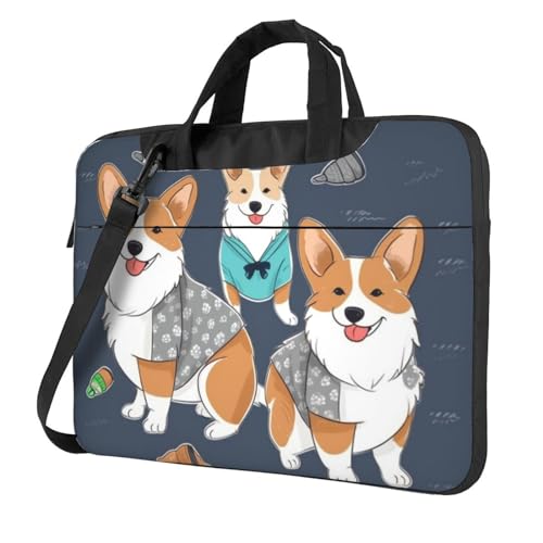 Maletín para portátil 15.6 pulgadas con diseño perro Corgi miniatura 1