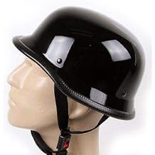 German Flat/Shiny/Matt Black Novelty Skull Cap Half Helmet S,M,L,XL,XXL