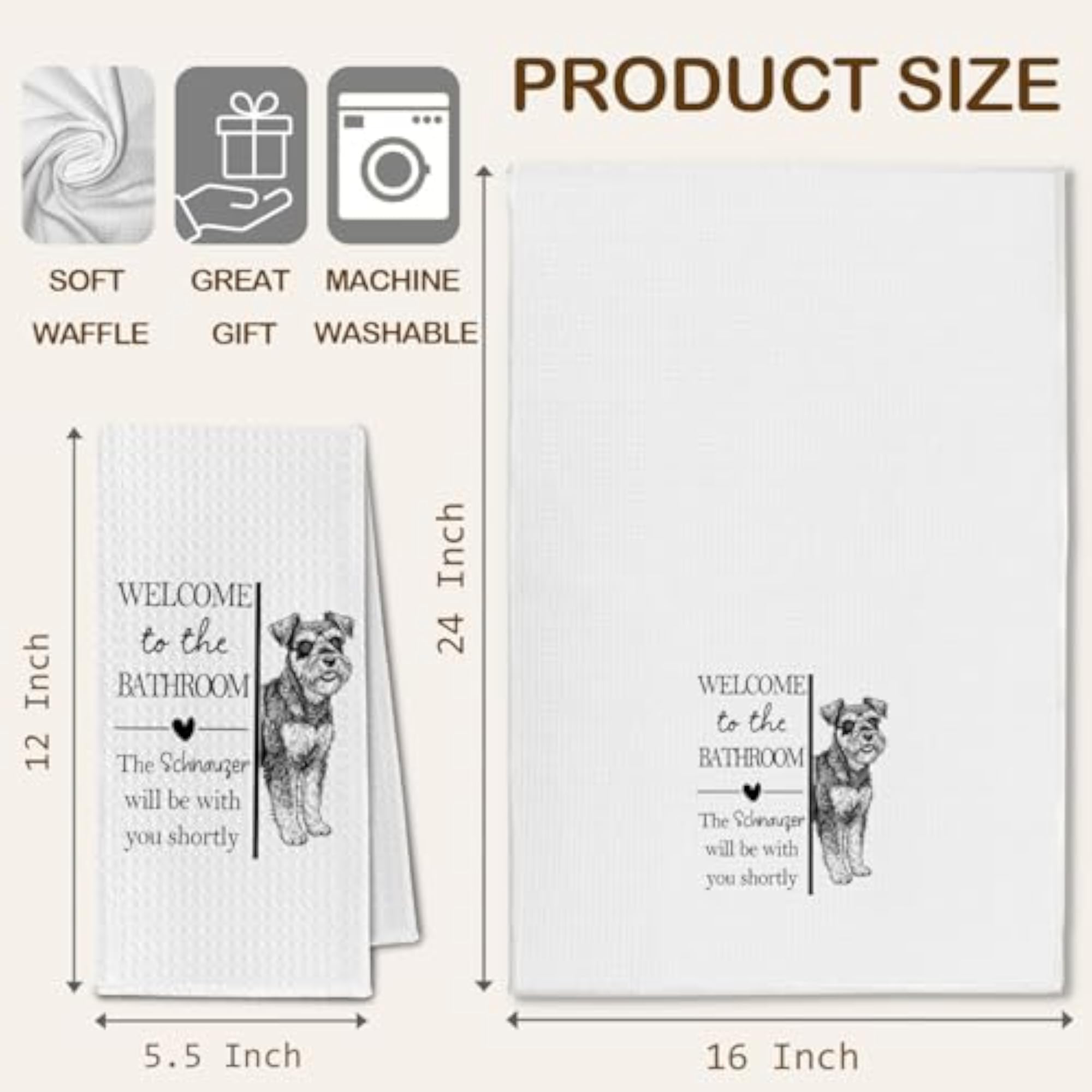 Schnauzer Bathroom Towels, 476
