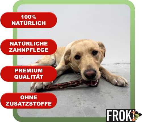 FROKI Premium Rinderschwanz für große & kleine Hunde 250g | 100% Rind | 100% Natürlich | Futter-Snack | Hunde-Leckerlis | Natur-Kausnack | Zahnpflege | ohne Zusatzstoffe