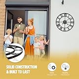 Large Wall Clocks for Living Room ,Metal Wall Clock for Garden, Silent Non-Ticking Roman Numerals Wall Clock for Indoor & Outdoor, Vintage Look Clock for Bedroom, and Kitchen (Black, 78 CM (31")) - Image 8