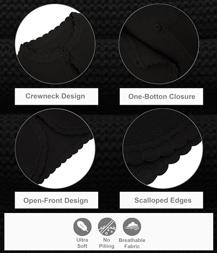 Lilax Girls' Long Sleeve Cardigan Knit Button Closure Bolero Shrug2