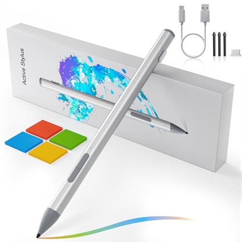 Surface Pen – Surface Pro Pen Stylus para Microsoft Surface Pro 11/9/10/8/X/7/6/5/4/3, carregamento rápido USB-C, pressão 4096, rejeição de palma, Surface Pro Stylus para Surface Go 4/3/2/livro