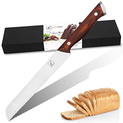 Bread Knife - imarku 8-inch Ultra Sharp Serrated Knife, German High Carbon Stainless