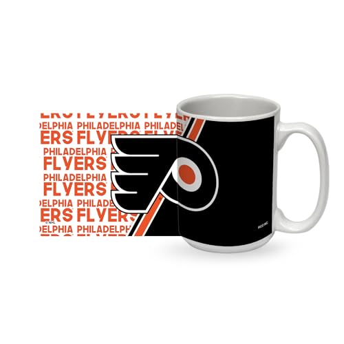 Rico Industries NHL Hockey Philadelphia Flyers 15 oz White Ceramic Mug