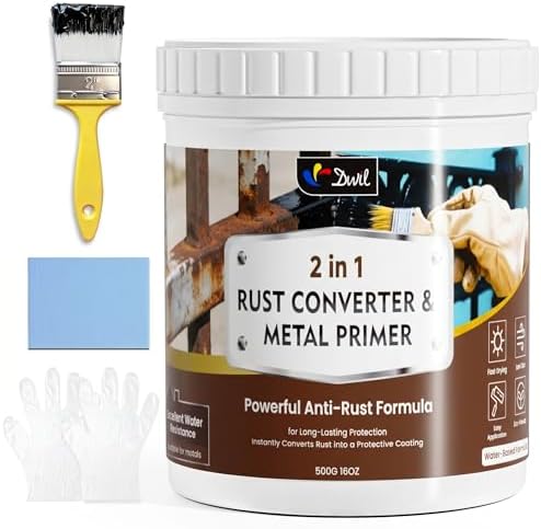DWIL Rust Converter for Metal 𝟮 𝗶𝗻 𝟭, High-Flow Rust Reformer and...