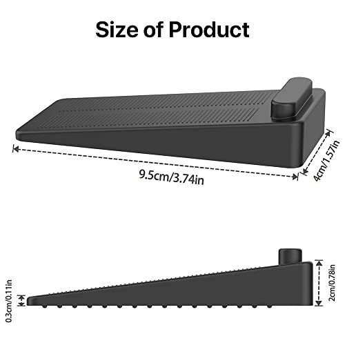 H Hawsam 8 Pack Rubber Door Stopper,Stackable Anti-Slip Door Wedge by H Hawsam - Used condition - Image 3