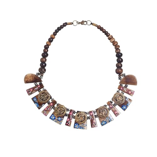 Image of AAKRITI ART CREATIONS Handcrafted Ethnic & Tribal Necklace Collection | Dhokra, Boho, Talisman & Statement Designs | Artisan Collar, Pendant & Lariat Jewelry for Women