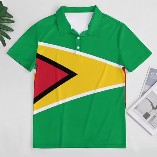 Men's Classic Golf-Polo Shirts Iceland-Flag Short Sleeve Collared Outdoor T-Shirt3