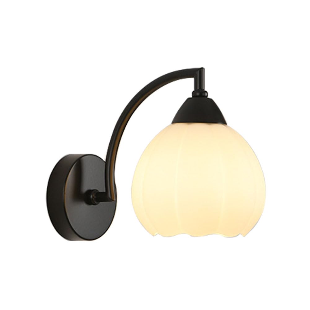 HUAYUSEDF Nordic Modern Wall Sconce Flower Shape Lights Living Room Backdrop Simple Lamp Corridor Bedroom Light Lighting Fixtures (Black)(Black)