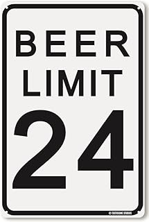 Beer Limit 12" x 8" Tin Funny Traffic Sign Man Cave Decor Garage/Bar/Beer Sign Dorm Room Decor
