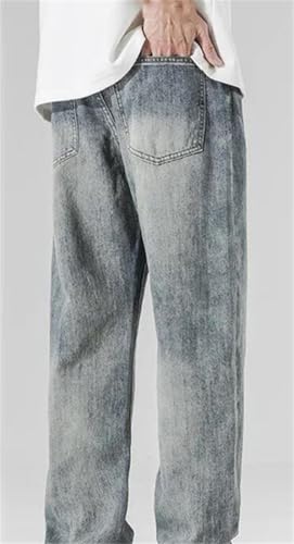 Men's Harem Style Loose Fit Jeans Fall Wide Leg Straight Denim Trousers Streetwear Retro Look Plus Size2