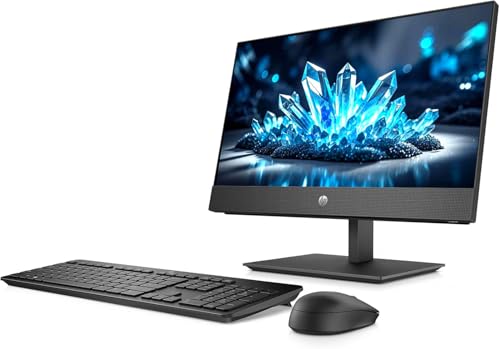 HP ProOne 600 G5 All-in-One Desktop-PC, FHD 21,5 Zoll (1920 x 1080), Intel Core i5-9500, 8 GB RAM, 256 GB SSD, US QWERTY-Tastatur, Maus, USB WiFi, Windows 11 Pro (Refurbished)