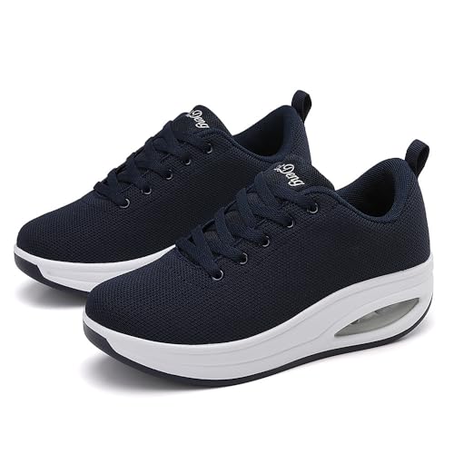 Image of Walking Shoes for Women Air Cushion Nurse Slip Resistant Work Running Sneakers Food Service Platform Comfortable All Day Weight Light