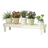 Pflanzengefäße Schöne Und Praktische Holz-Blumenständer Platzierungsrahmen Für Balkonpflanzen Indoor Bodenblumenständer Dekorative Blumentopfständer Blumenständer Für Den Garten (Color : Weiß, S : 5