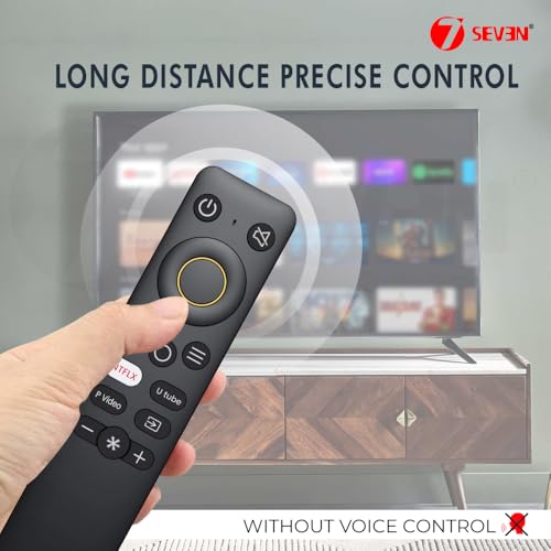 Image of 7SEVEN Compatible with Realme Tv Remote Suitable for Smart Android LED OLED QLED Television Non Voice Command with Streaming Apps Hotkeys - Not Recommended for FireTv Stick Devices