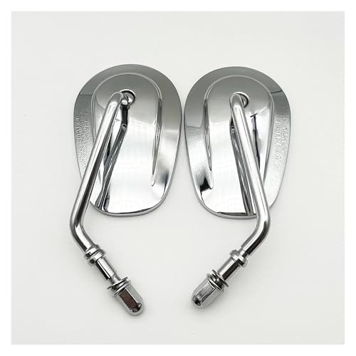 Espejos retrovisores de 8mm para motocicletas Touring y Road King cromados 4