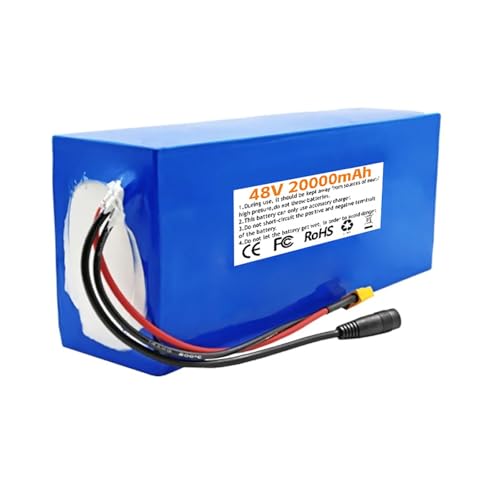Batería de 48V 20Ah para bicicleta eléctrica y patinete de hasta 500W con conectores XT30 JST