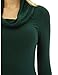 PattyBoutik Women Cowl Neck Tunic Knit Top (Medium Green Medium)