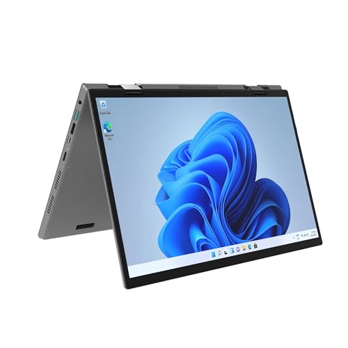thunderb Laptop 2 em 1 com tela sensível ao toque de 14 polegadas Yoga 360° conversível | Windows 11