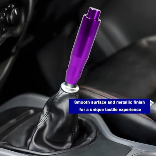 KAUEGOW Automatic Shift Knob with Push Button, 5.7" Long Aluminum Alloy Car Shifter Lever Handle with Adapters, Heavy Weighted Gear Head for Most Auto Transmission Vehicles (Purple) by KAUEGOW - Used condition - Image 5