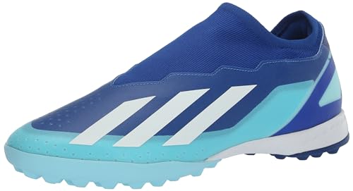 adidas Unisex X Crazylight.3 Laceless Turf Sneaker, Bright Royal/White/Solar Red, 10.5 US Men