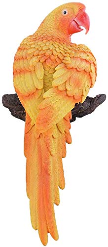 Simular Parrot Model Artificial Parrot Statue Resin Bird Ornaments For Garden Wedding Decorative Ornaments - Yellow #TOP8