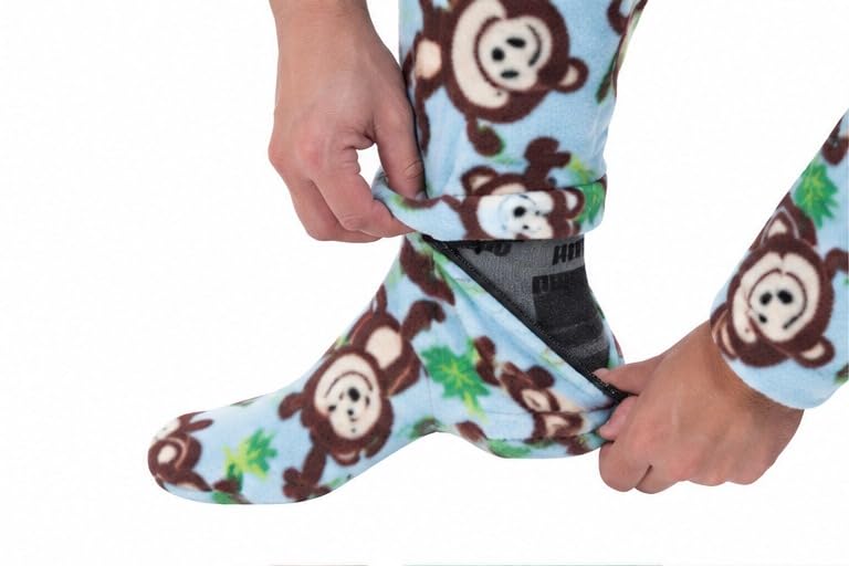 Image of Forever Lazy Adult Onesie Pajamas, Footed Fleece One-Piece Unisex Lounge for Women and Men with Detachable Feet