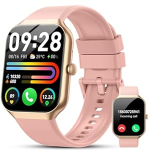Smart Watch for Men Women Answer/Make Calls, 1.96" Fitness Watch, Fitness Tracker with Heart Rate Sleep Monitor, Step Counter, 110+ Sports Activity Trackers, IP68 Waterproof Smartwatch for Android iOS