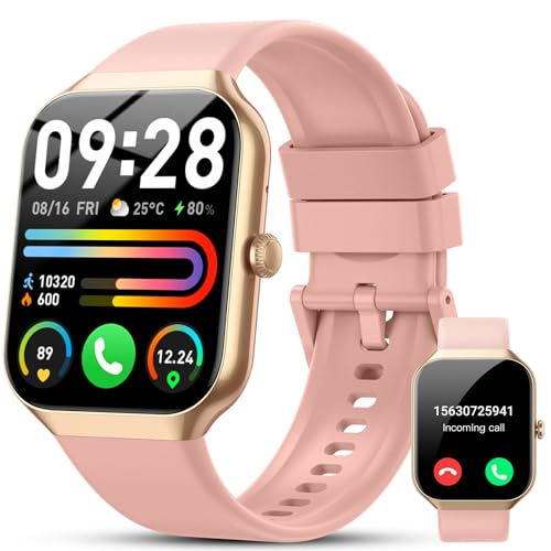 Smart Watch for Men Women Answer/Make Calls, 1.96 Fitness Watch, Fitness Tracker with Heart Rate Sleep Monitor, Step Counter, 110+ Sports Activity Trackers, IP68 Waterproof Smartwatch for Android iOS