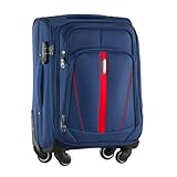 DIAMOND Weichschalen-Kabinenkoffer S 20" – Dunkelblau, Codura 1200D, 360° Rollen, Zahlenschloss, Erweiterbar, 40–50 L, Leicht & Robust