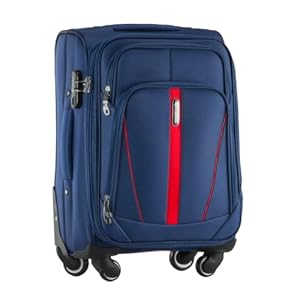 DIAMOND Weichschalen-Kabinenkoffer S 20" – Dunkelblau, Codura 1200D, 360° Rollen, Zahlenschloss, Erweiterbar, 40–50 L, Leicht & Robust