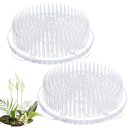 Tofficu 2pcs Flower Frogs for Floral Arrangements Bendable Floral Grid Holders for Vases Essential Flower Arranging Supplies for Bouquets and Stems
